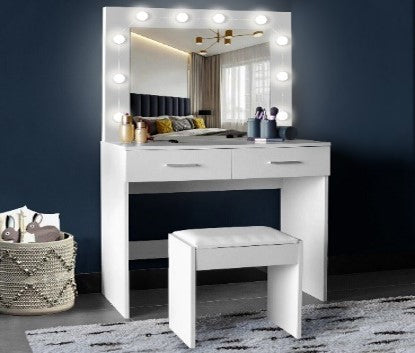 Luxury 2 Drawer Dressing Table with lights