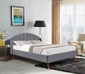 Plush Velvet Fabric Athens Bed with or without Mattress