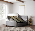 Fabric Borneo Ottoman Bed with optional Mattress