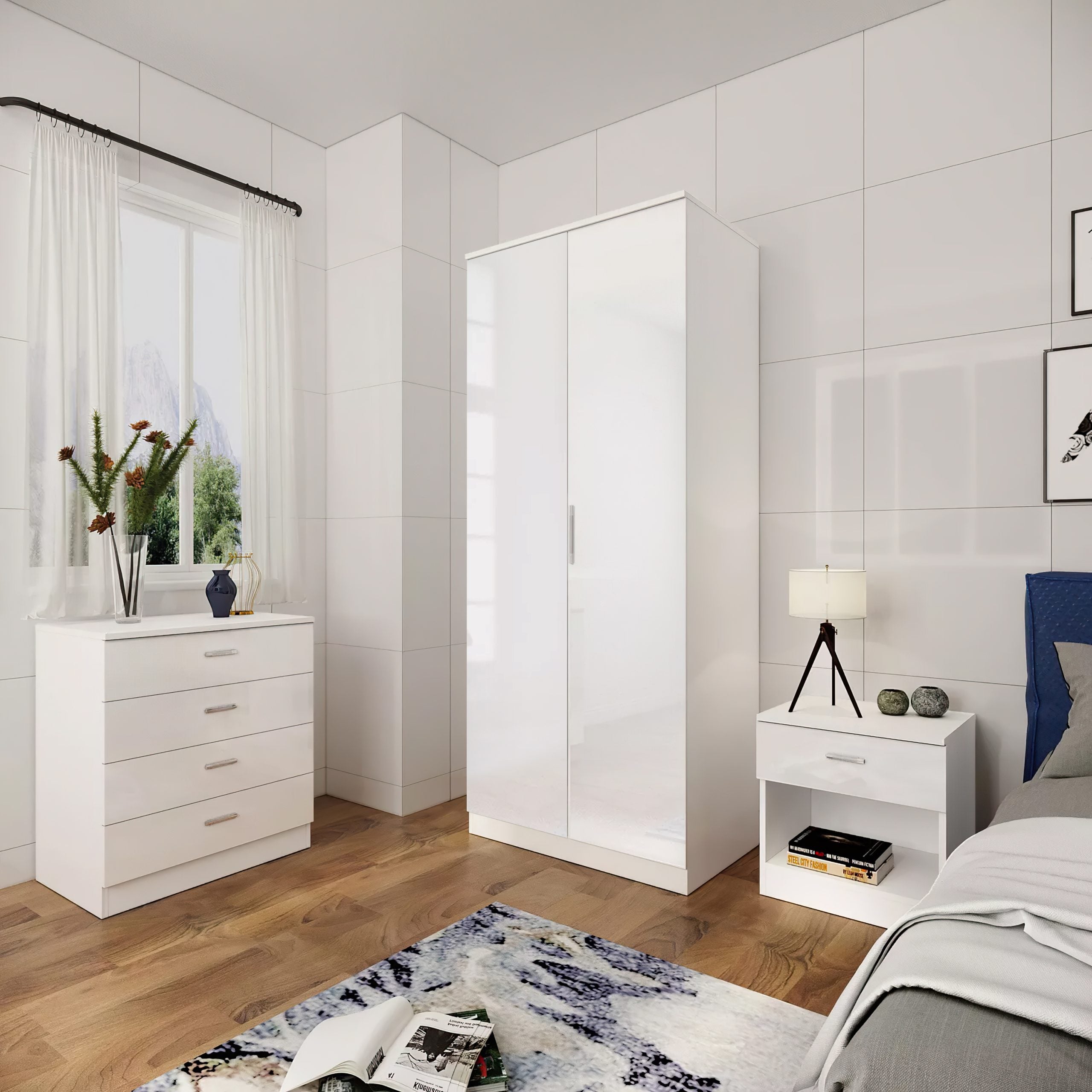 High Gloss Bedroom Furniture Set