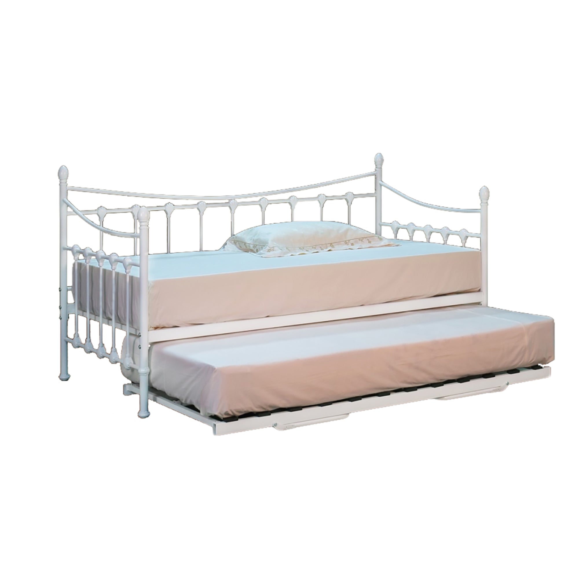 Ornate Day Bed with Trundle and Mattress options
