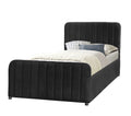 Plush Velvet Gas Lift Ottoman Bed