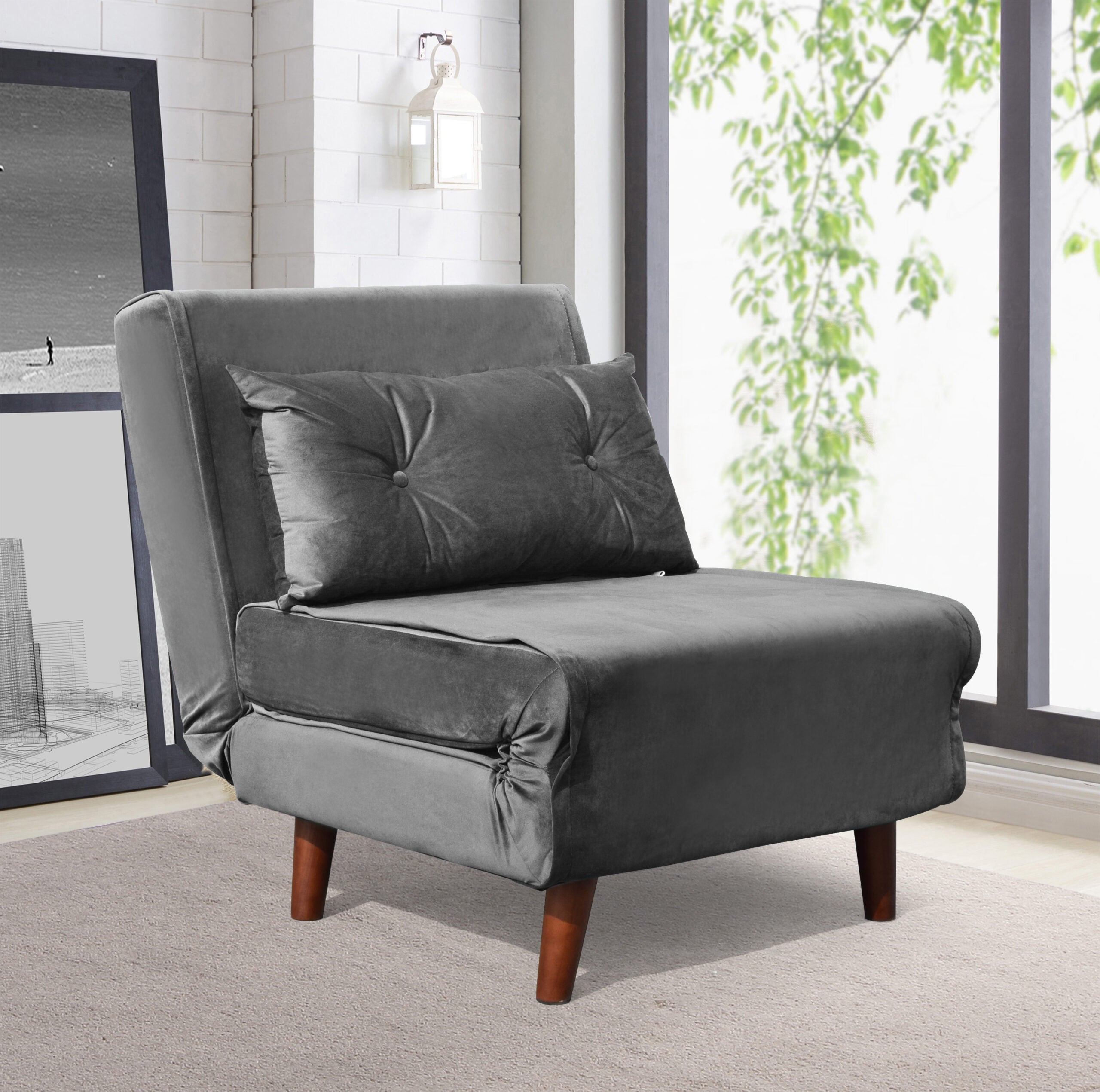Plush Velvet Rhodes Sofa Bed