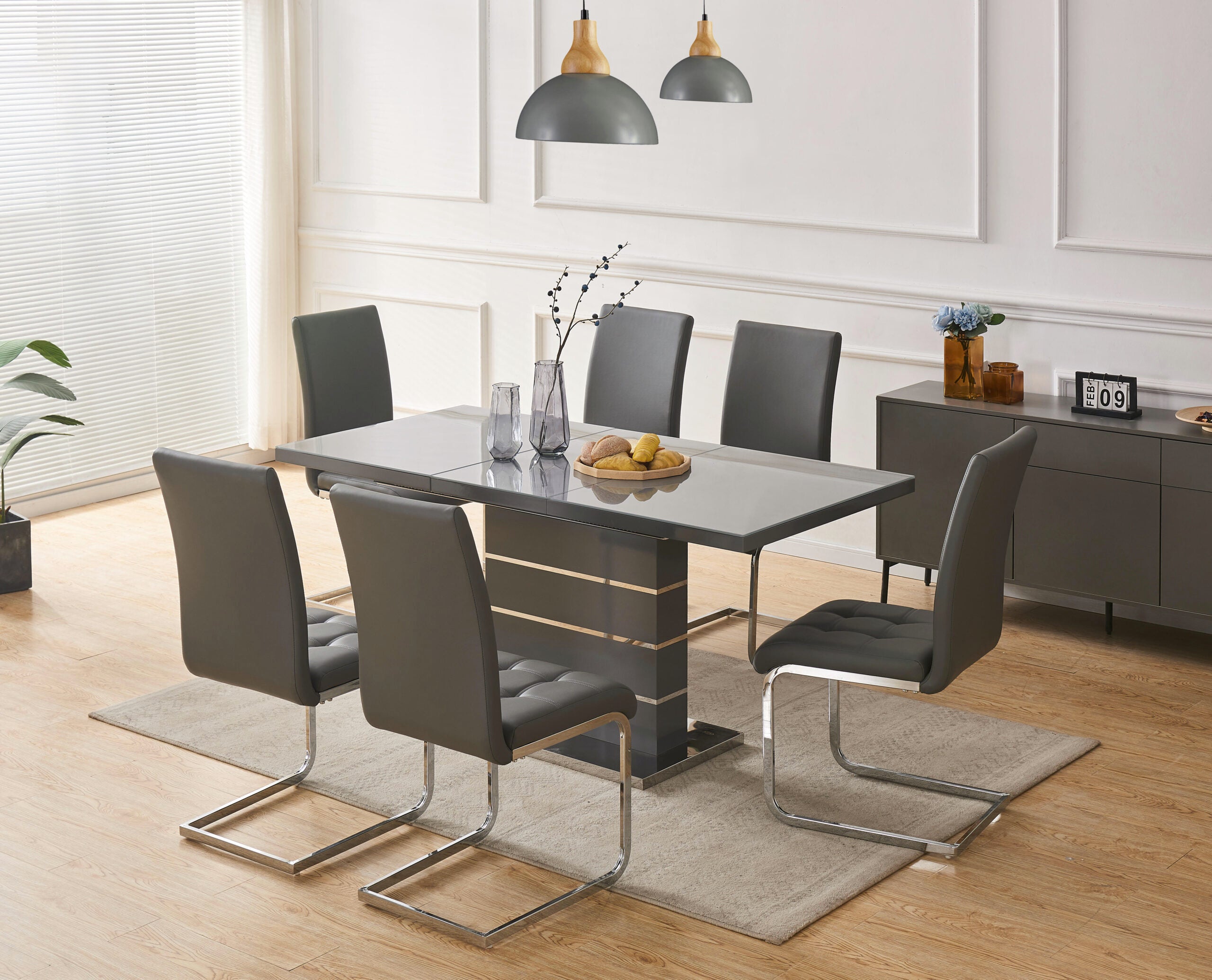 Saluzzo Extendable 7 Piece Dining Set