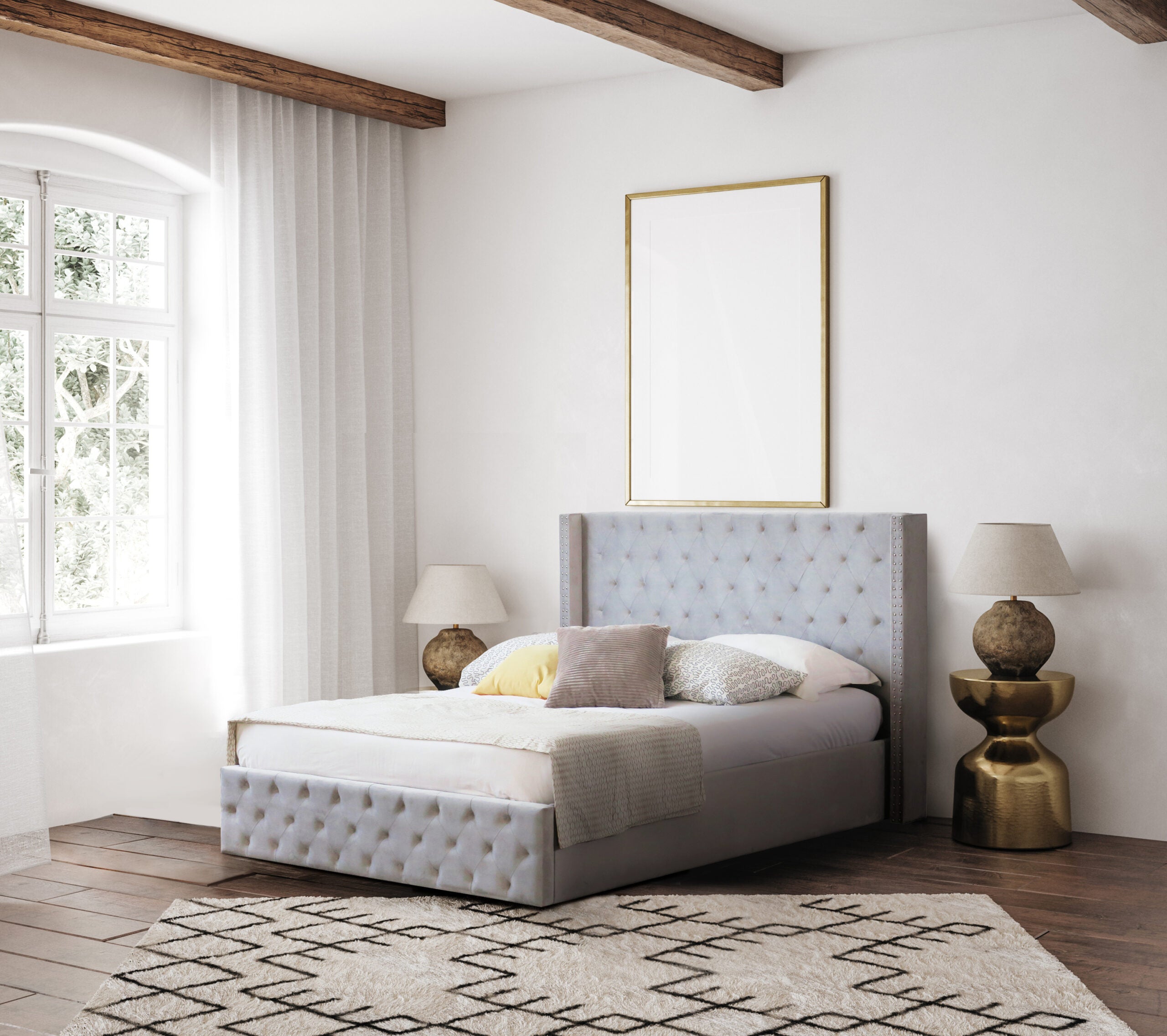 Fabric Chelmsford Ottoman Bed with optional Mattress