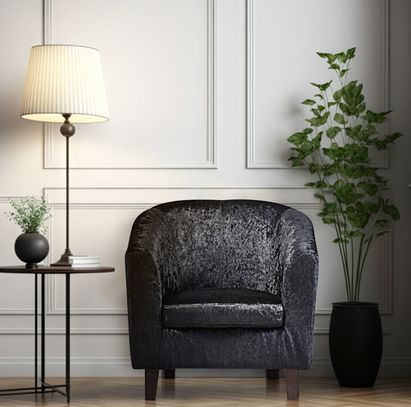 Crushed Velvet Tub Chair