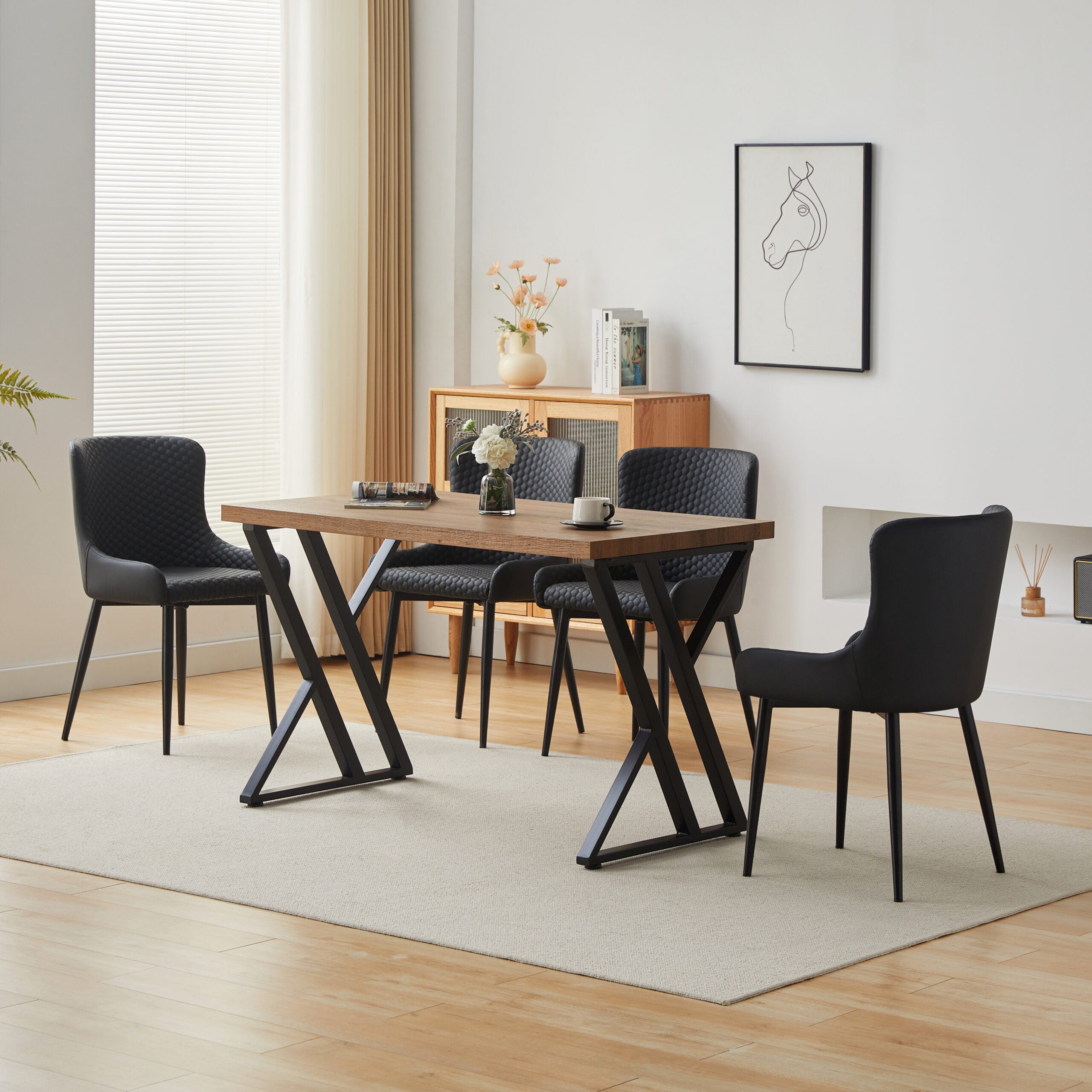 Enna Dining Set Table And 4 Chairs