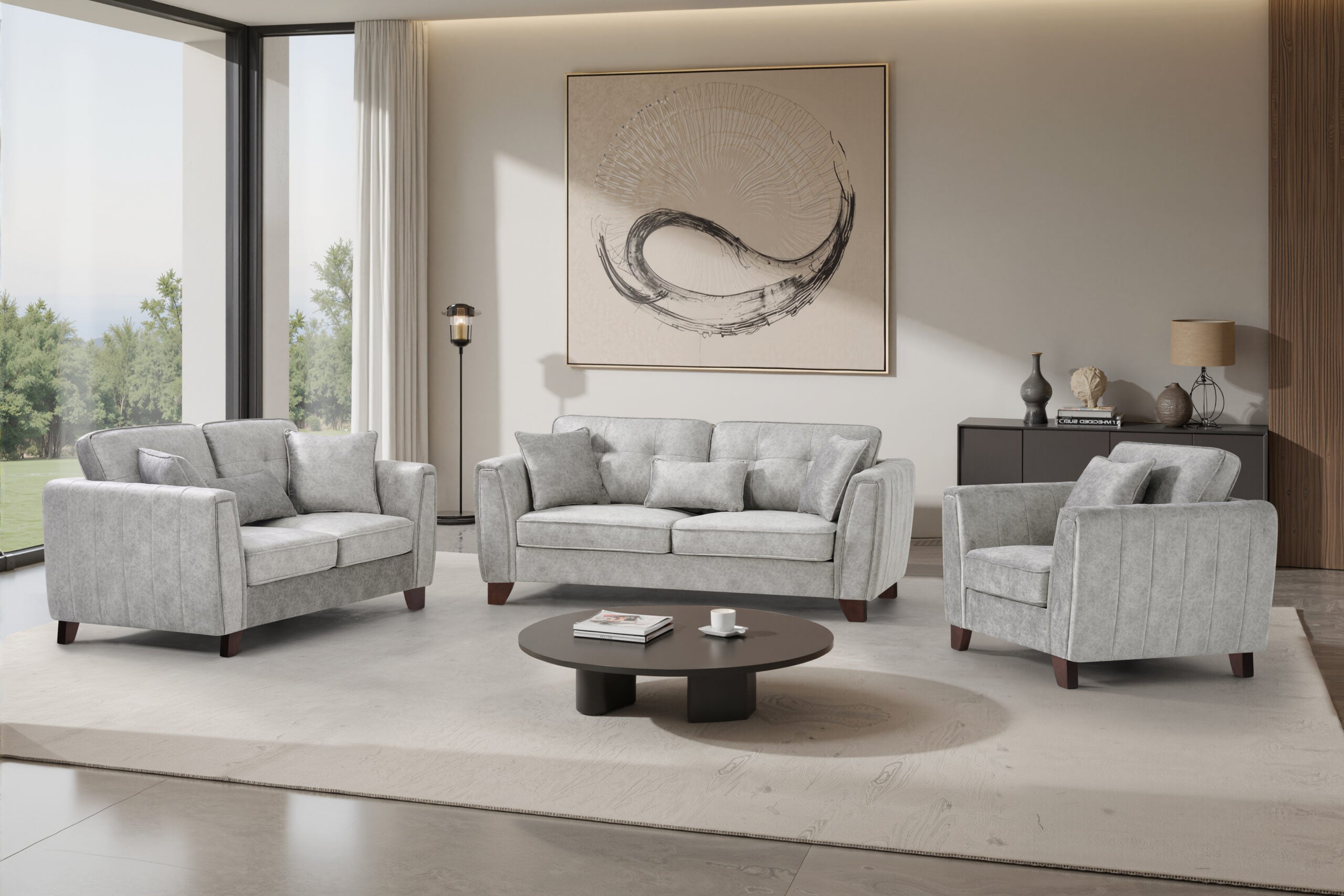 Zante Suede Effect Sofa
