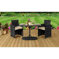 Havana 2 seater bistro/balcony rattan cube set