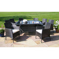 Cannes 8 seater rattan dining set