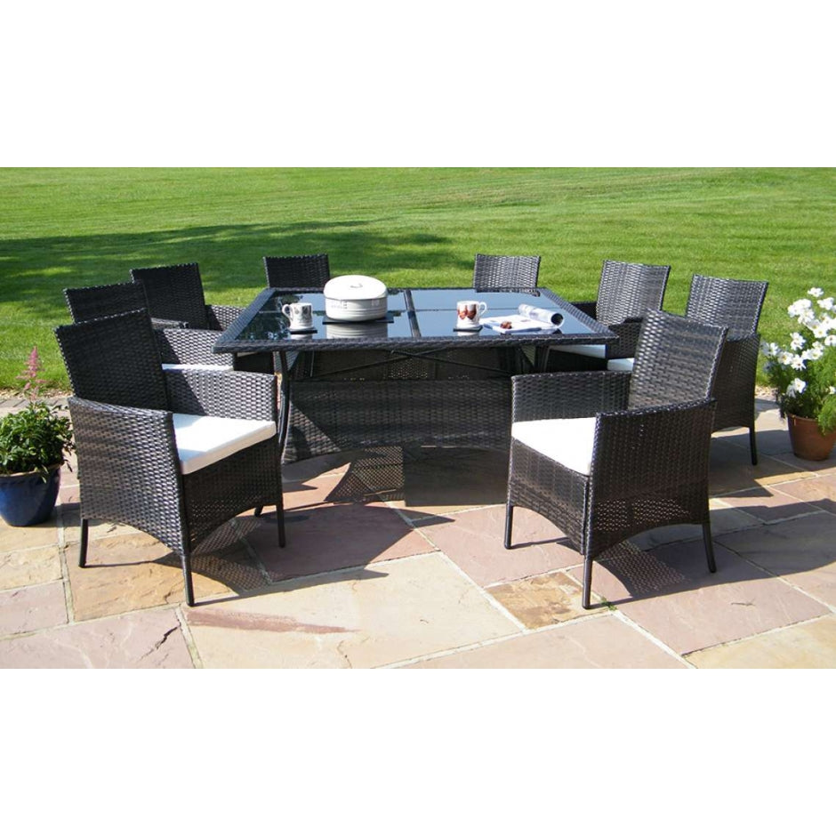 Cannes 8 seater rattan dining set