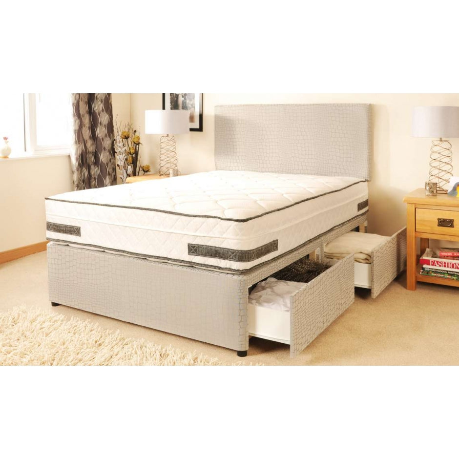 Boston Stylish Divan, Headboard and Orthopedic Mattress Set