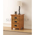 Messina Rustico Oak Bedside Cabinet