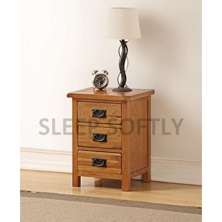 Messina Rustico Oak Bedside Cabinet