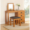 Messina Rustico Oak Dressing Table, Mirror and Stool