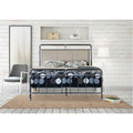 Arcadia Metal Bedframe and Fabric Headboard