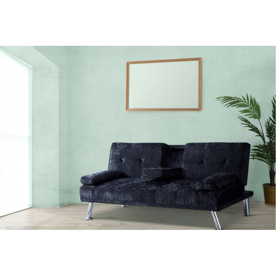 Crushed Velvet Reel Sofa Bed