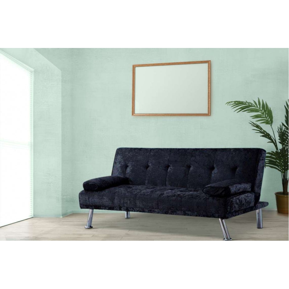 Crushed Velvet Claviere Italian Styled Sofa Bed