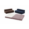 Double Size Chair Bed In Faux Suede