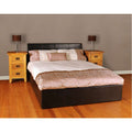Viennese Faux Leather Ottoman Storage Bed