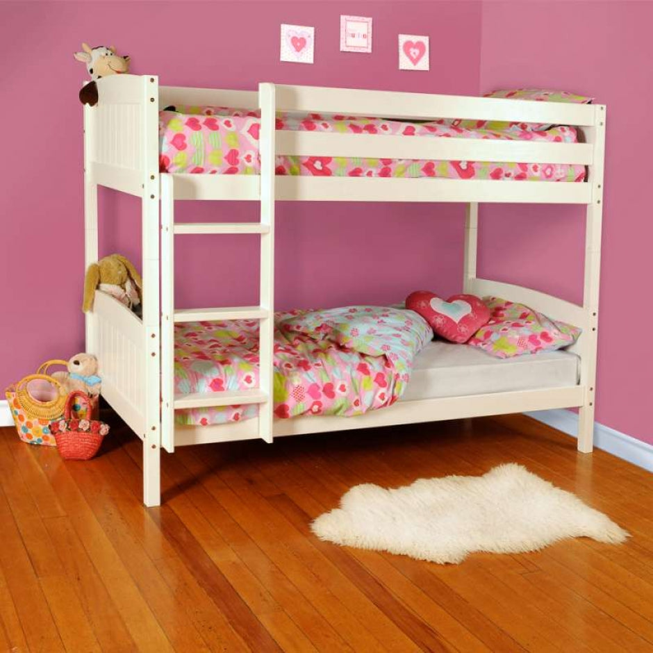 Sturdy Handmade Solid Wood Pine Bunk And Mattress option