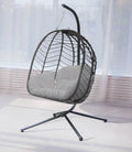 Swinging Rattan Effect Egg Chair
