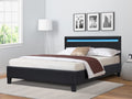 Prado Faux Leather Bedframe With LED Strip